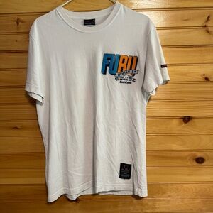 FUBU White Blue Orange 2005 Men's Tee Medium